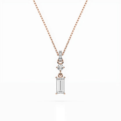 Solitär-Halskette (Baguette), 0.04 ct — 104-10071/3(0.30)BAQ