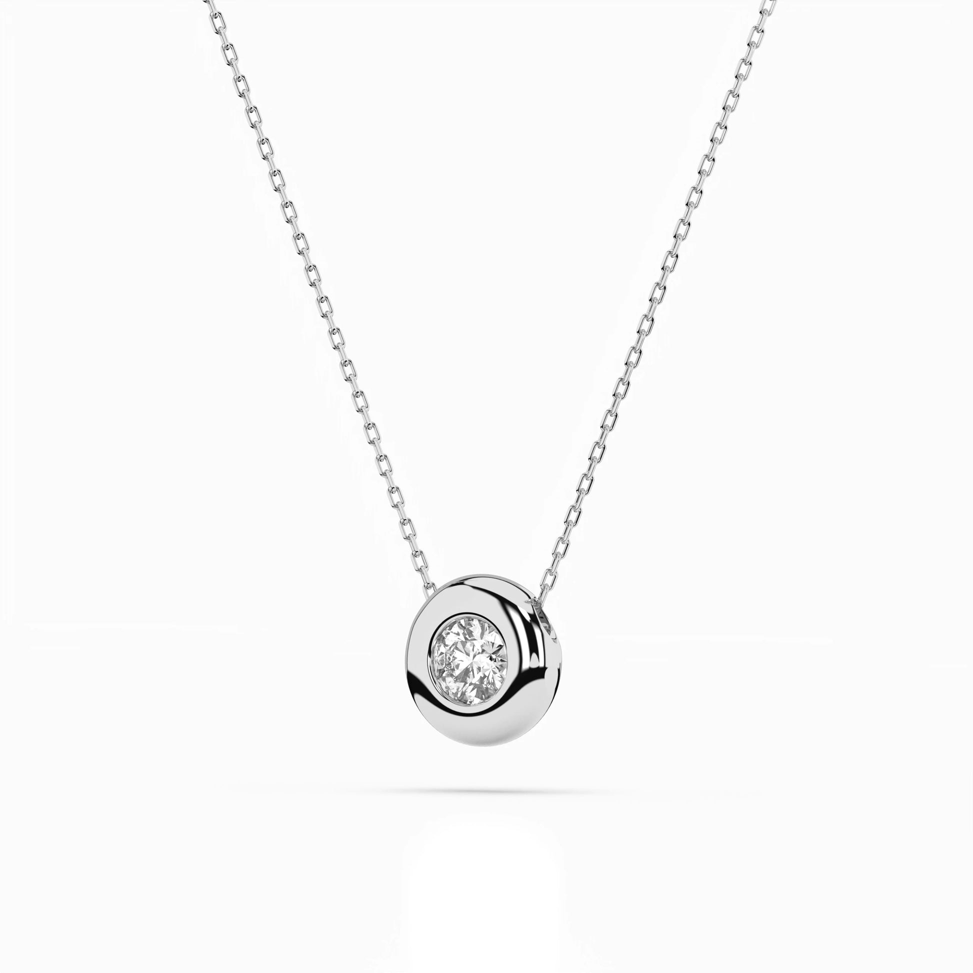 Solitär-Halskette (Rund), 0.25 ct — 104-10007(4.0)
