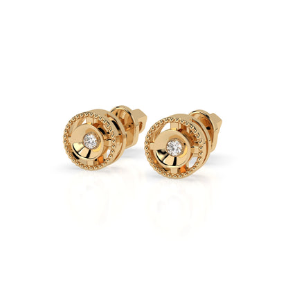 Minimalismus-Ohrringe (Rund), 0.04 ct — 102-10052