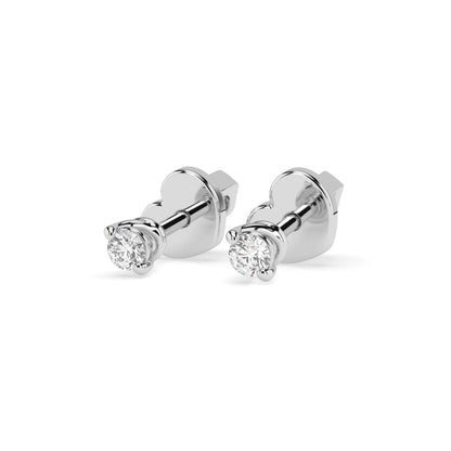 Solitär-Schmetterling-Ohrringe (Rund), 0.08 ct — 102-10032(2.2)