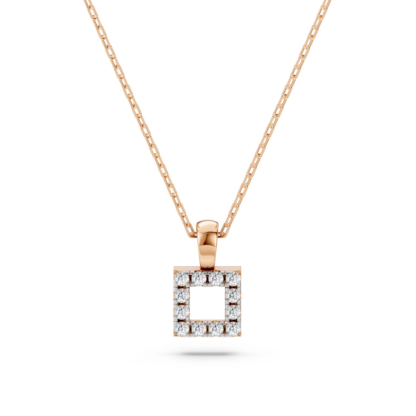 Minimalismus-Halskette (Rund), 0.06 ct — 104-10079
