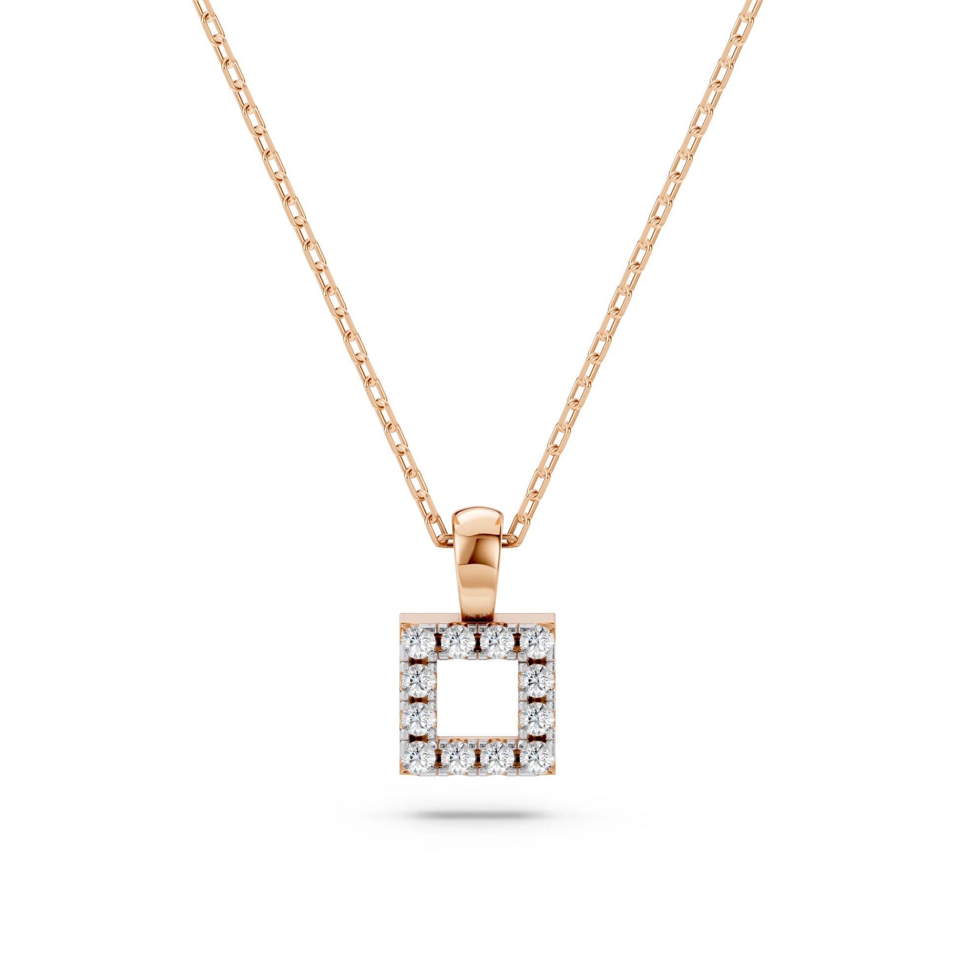 Minimalismus-Halskette (Rund), 0.06 ct — 104-10079
