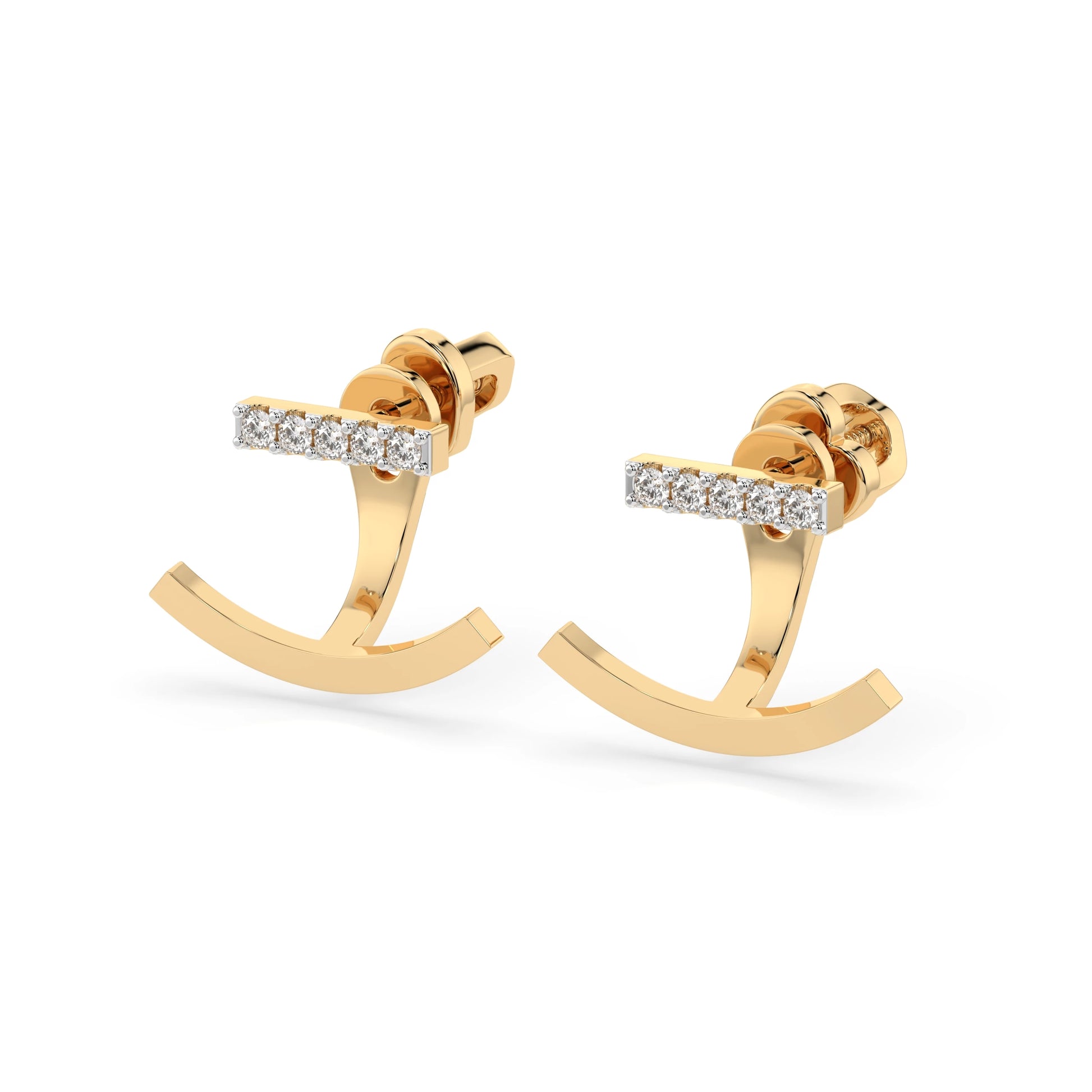 Minimalismus-Ohrringe (Rund), 0.15 ct — 102-10084