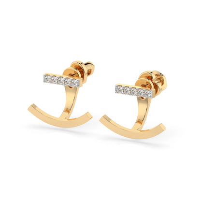 Minimalismus-Ohrringe (Rund), 0.15 ct — 102-10084