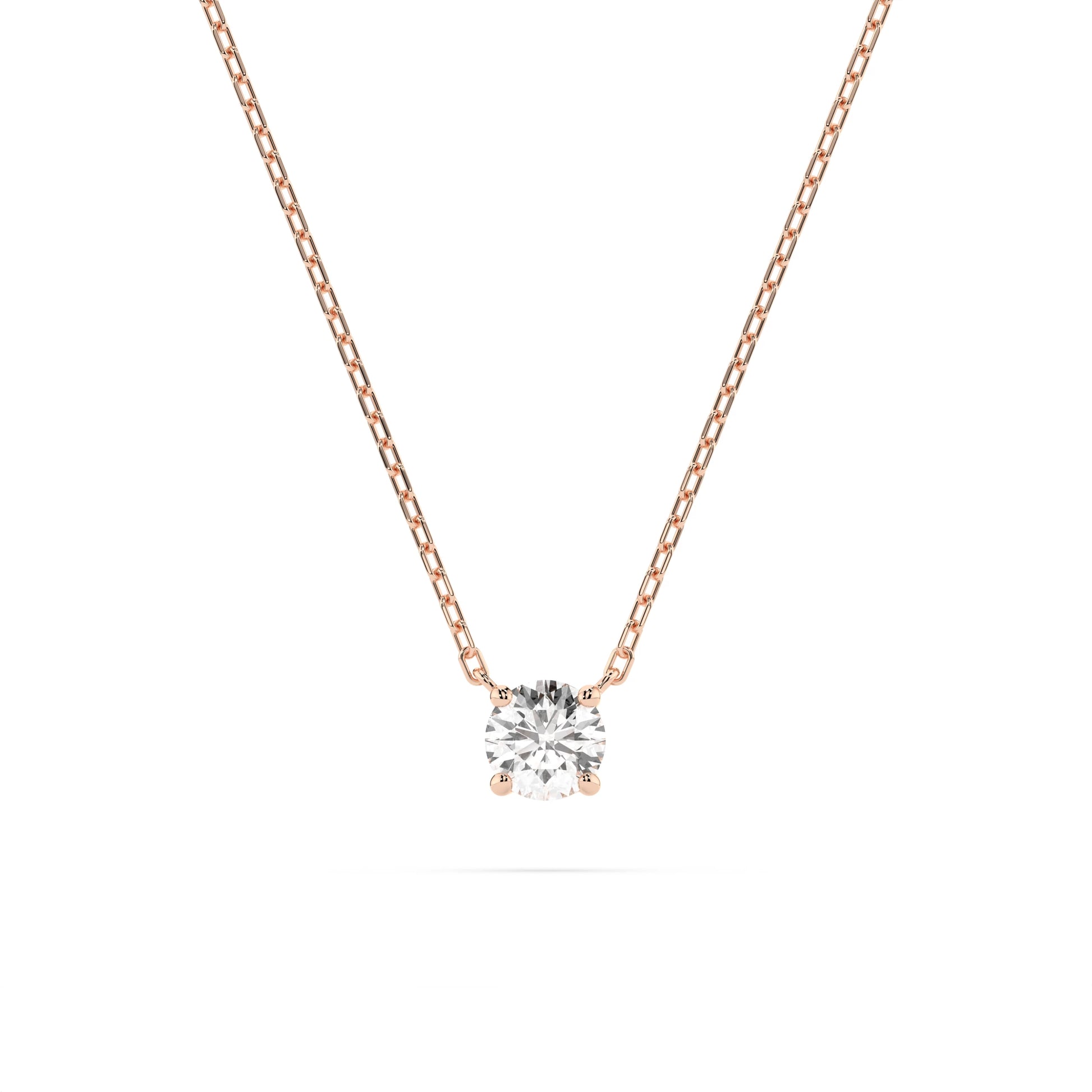 Solitär-Halskette (Rund), 0.1 ct — 104-10040(3.0)
