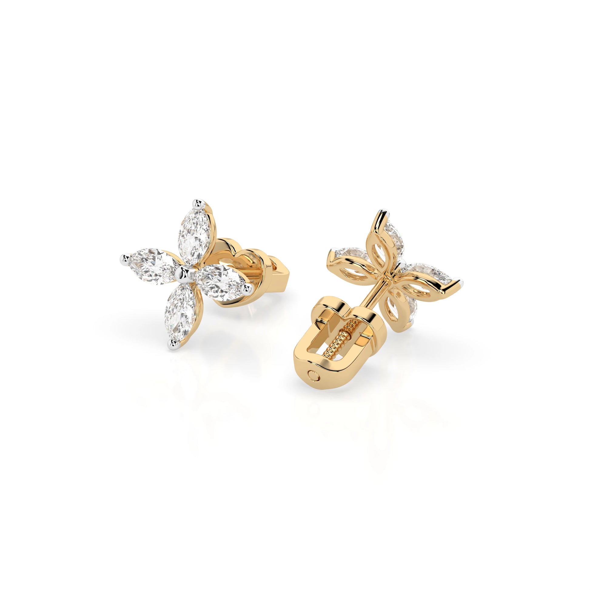 Illusion-Ohrringe (Marquise), 0.8 ct — 102-10193V1