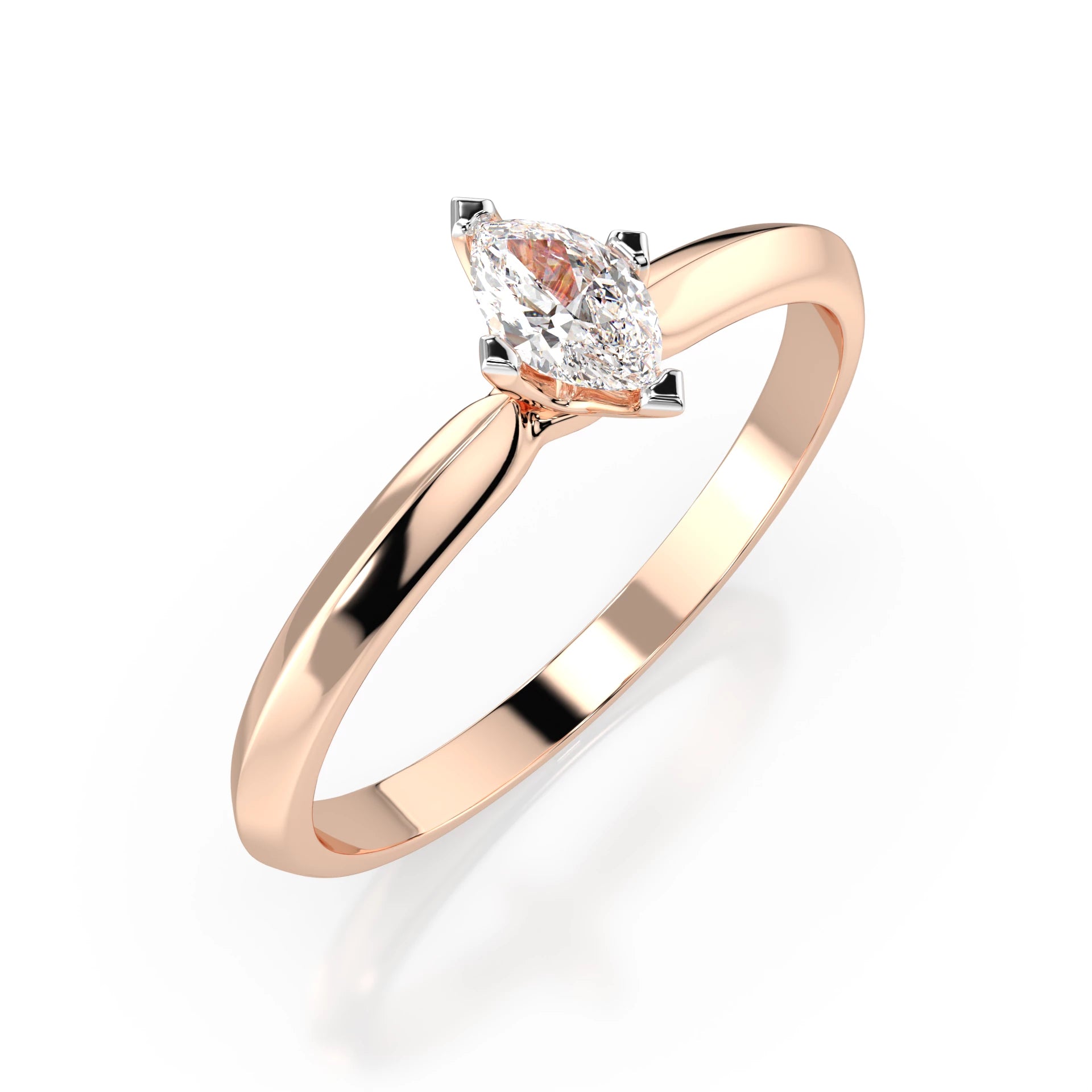 Solitär-Ring (Marquise), 0.15 ct — 101-10181/1(0.15)MARQUISE