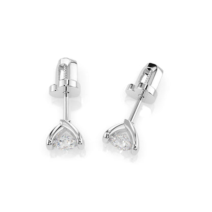 Solitär-Schmetterling-Ohrringe (Rund), 0.6 ct — 102-10016(4.2)