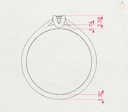 Solitär-Ring (Rund), 0.15 ct — 101-10046(3.4)