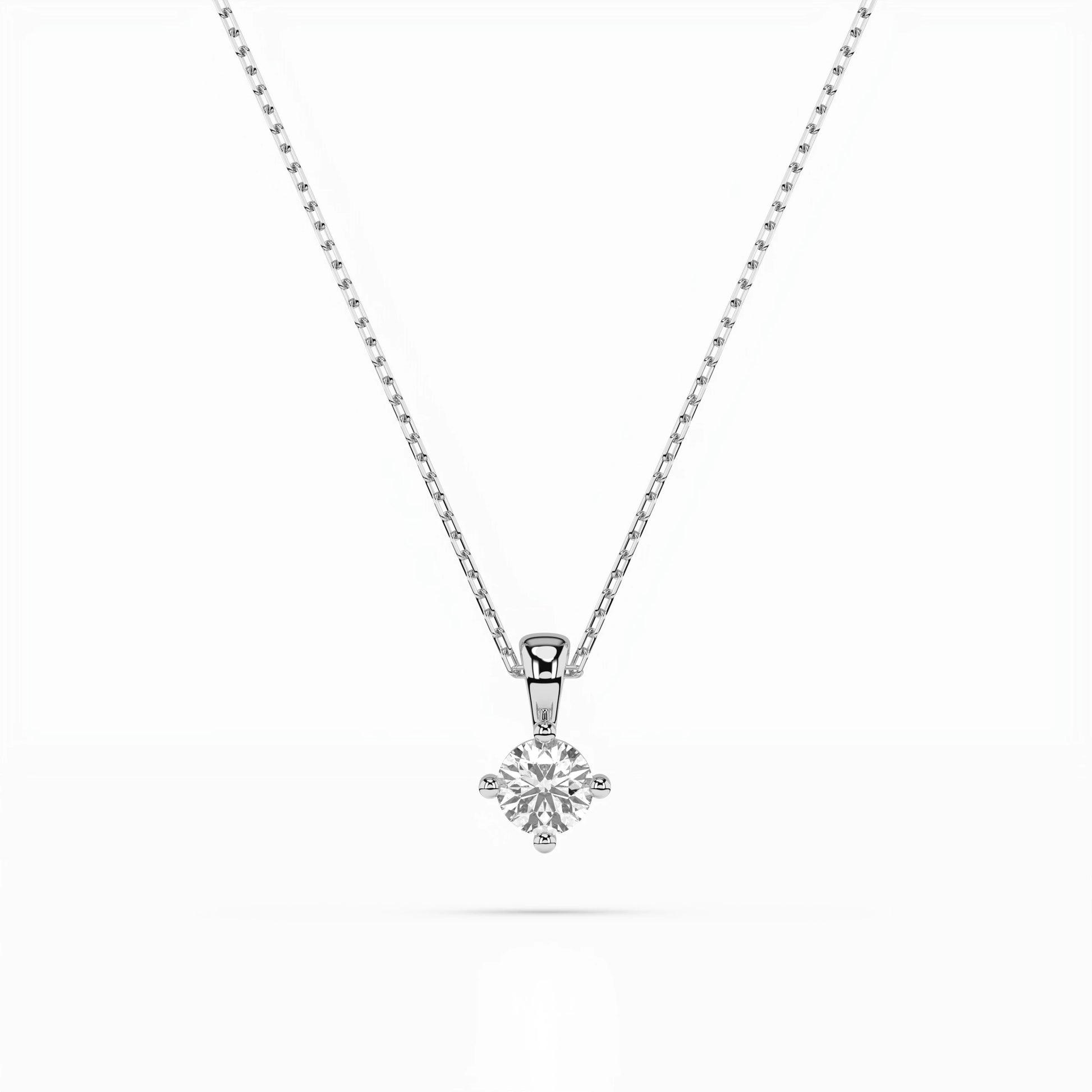 Solitär-Halskette (Rund), 0.2 ct — 104-10011(3.7)