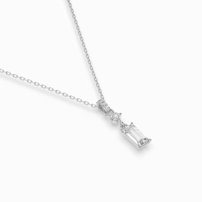 Solitär-Halskette (Baguette), 0.04 ct — 104-10071/3(0.30)BAQ