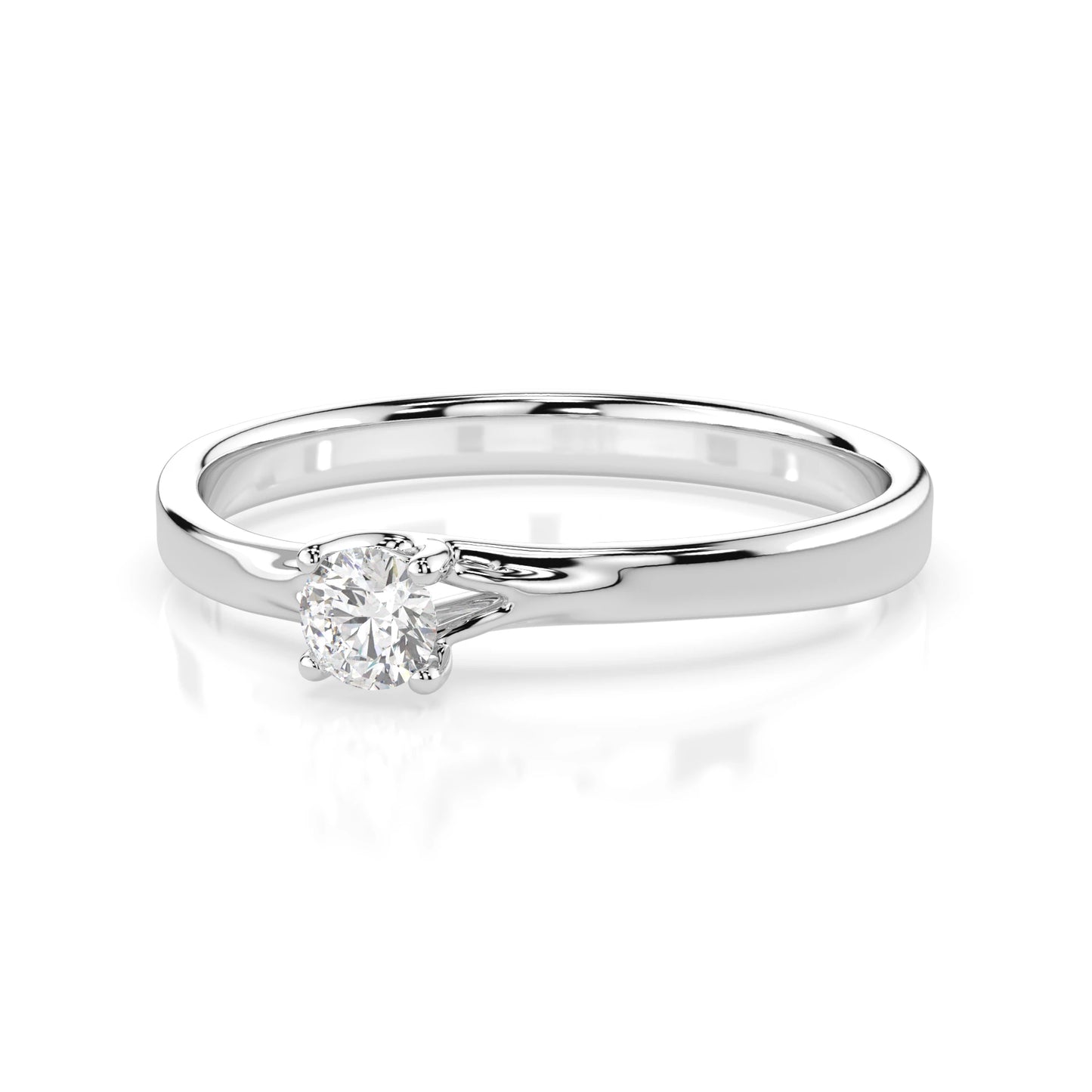 Solitär-Ring (Rund), 0.1 ct — 101-10014(3.0)