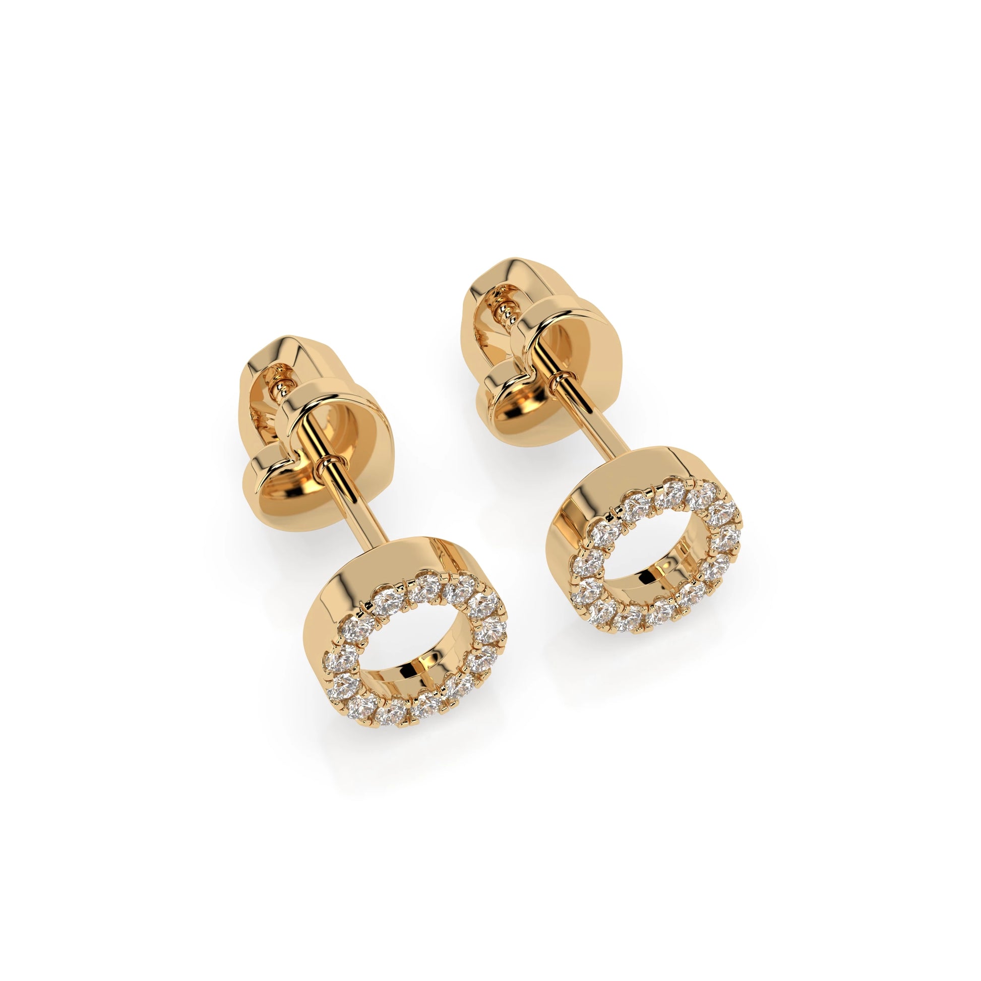 Minimalismus-Ohrringe (Rund), 0.16 ct — 102-10055