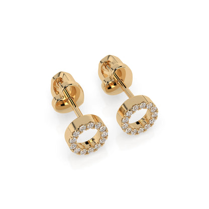 Minimalismus-Ohrringe (Rund), 0.16 ct — 102-10055
