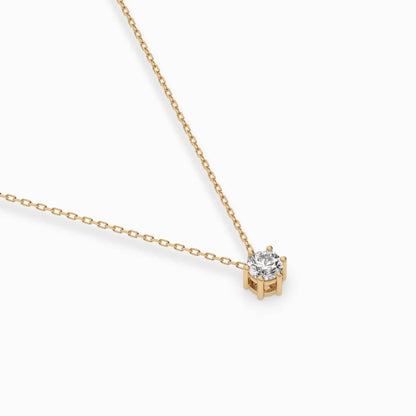 Solitär-Halskette (Rund), 0.15 ct — 104-10003(3.4)