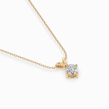 Solitär-Halskette (Rund), 0.3 ct — 104-10037(4.2)