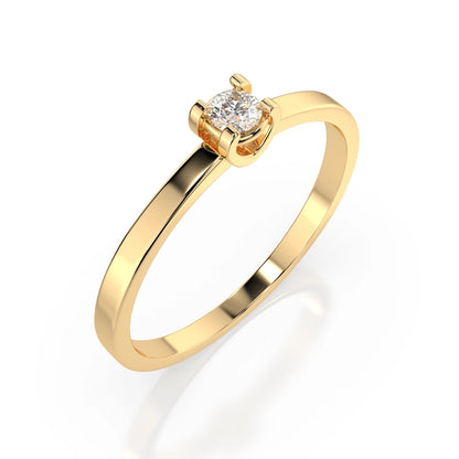 Solitär-Ring (Rund), 0.1 ct — 101-10022(3.0)