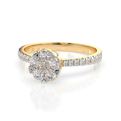 Illusion-Ring (Rund), 0.1 ct — 101-10015/4(3.0)