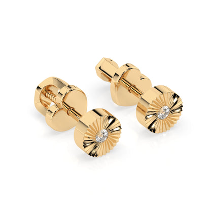 Minimalismus-Ohrringe (Rund), 0.04 ct — 102-10049