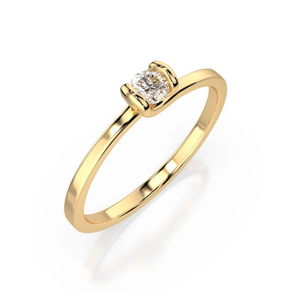 Solitär-Ring (Rund), 0.1 ct — 101-10016(3.0)