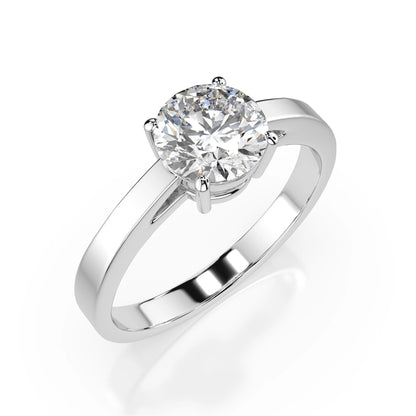 Solitär-Ring (Rund), 1.0 ct — 101-10012/1(6.5)