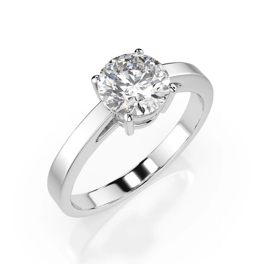 Solitär-Ring (Rund), 1.0 ct — 101-10012/1(6.5)