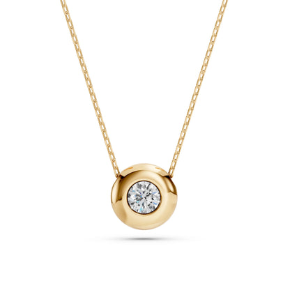 Solitär-Halskette (Rund), 0.15 ct — 104-10007(3.4)