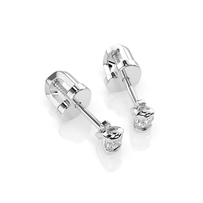 Solitär-Schmetterling-Ohrringe (Rund), 0.3 ct — 102-10016(3.4)
