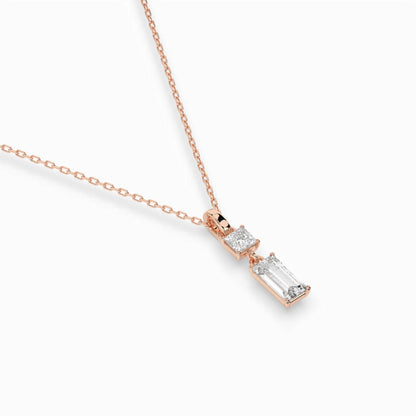 Solitär-Halskette (Baguette), 0.1 ct — 104-10071/1(0.30)BAQ