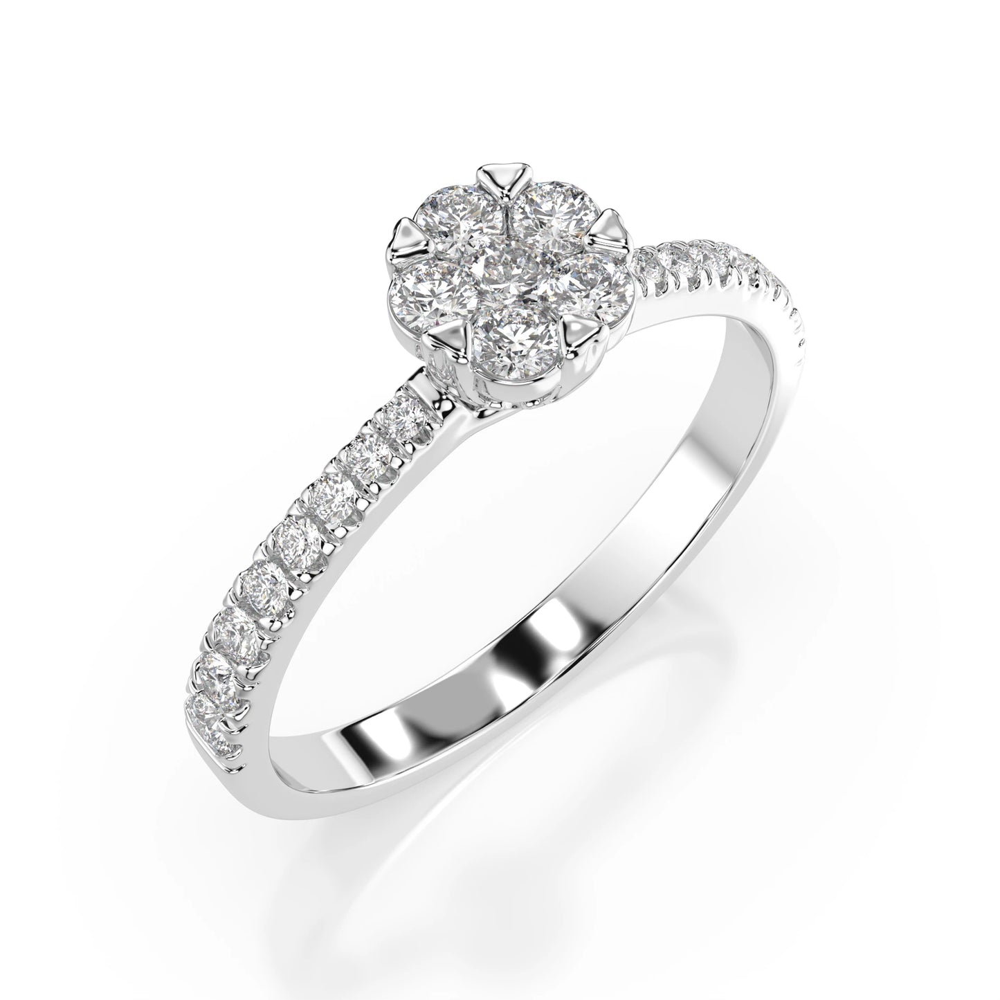 Illusion-Ring (Rund), 0.03 ct — 101-10015/4(2.0)