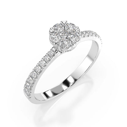 Illusion-Ring (Rund), 0.03 ct — 101-10015/4(2.0)
