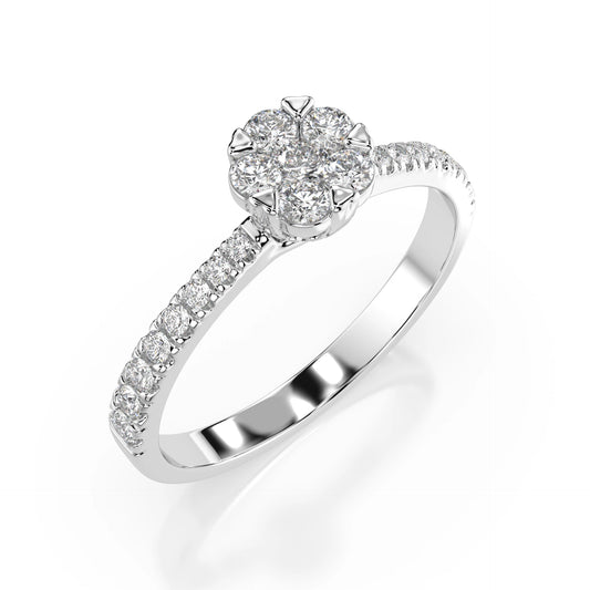 Illusion-Ring (Rund), 0.03 ct — 101-10015/4(2.0)