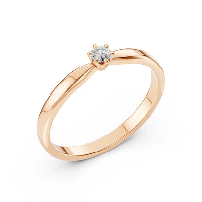 Solitär-Ring (Rund), 0.1 ct — 101-10040(3.0)