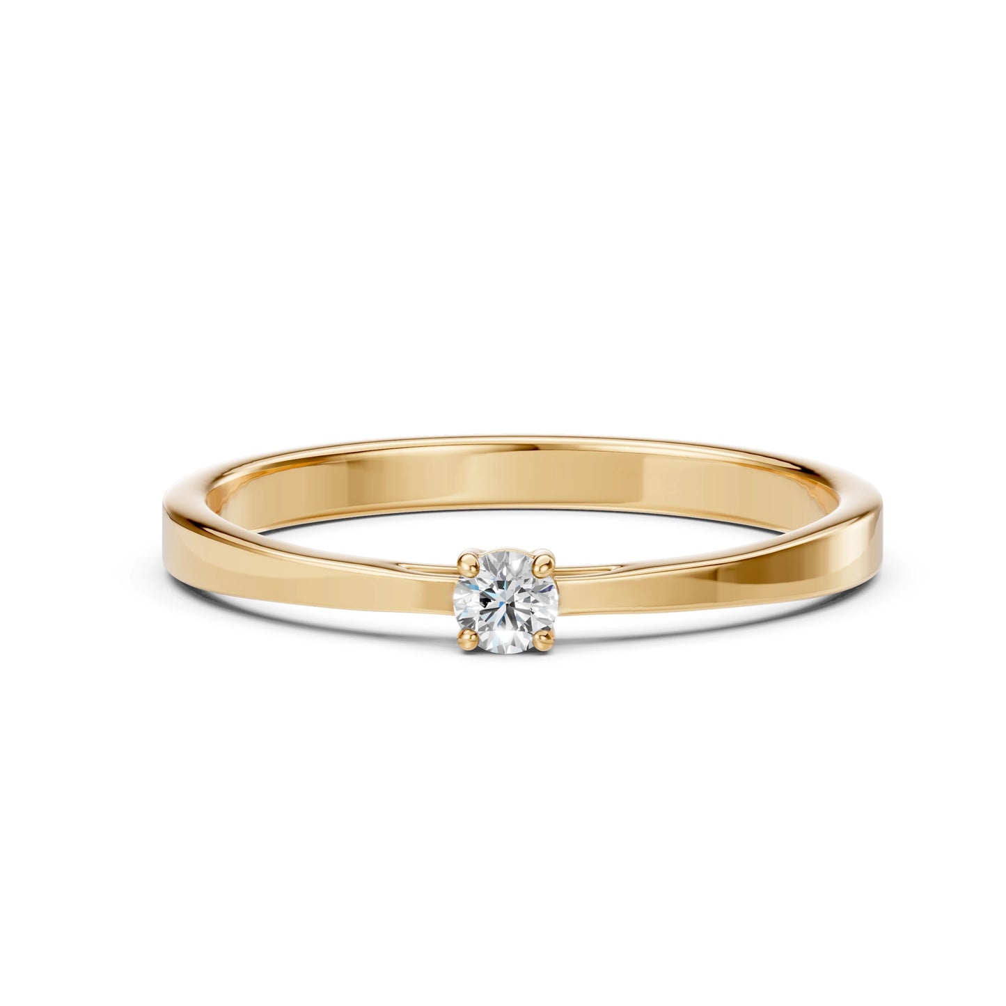 Solitär-Ring (Rund), 0.06 ct — 101-10012/1(2.5)