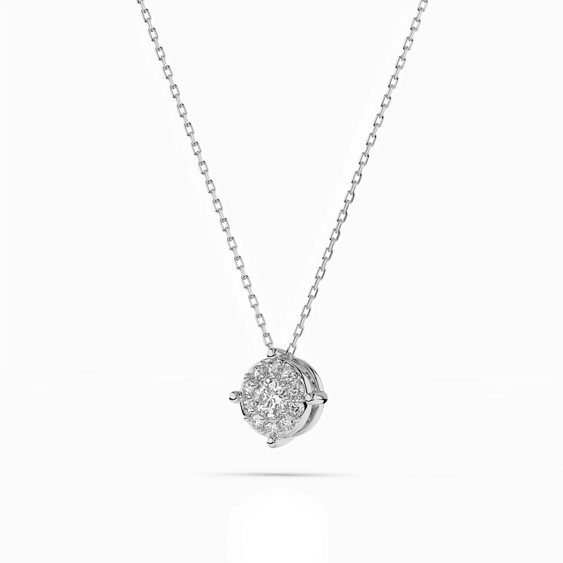 Solitär-Eternity-Halskette (Rund), 0.06 ct — 104-10001(2.5)