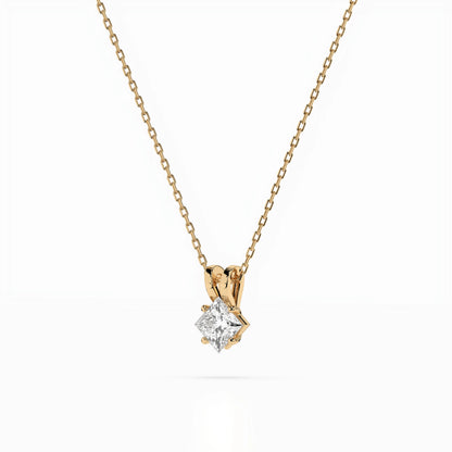 Solitär-Halskette (Prinzess), 0.3 ct — 104-10070(0.30)PR