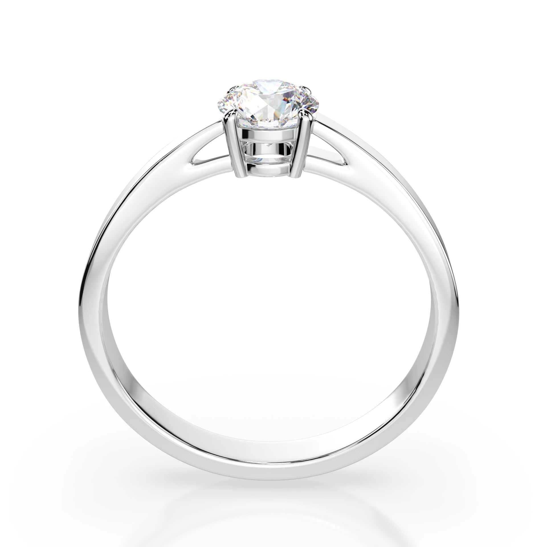 Solitär-Ring (Rund), 0.5 ct — 101-10012/1(5.1)