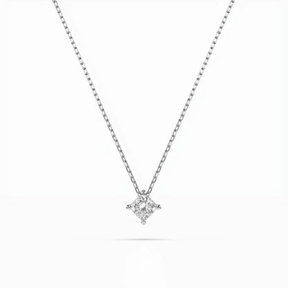 Solitär-Halskette (Prinzess), 0.17 ct — 104-10055(3.0)PR