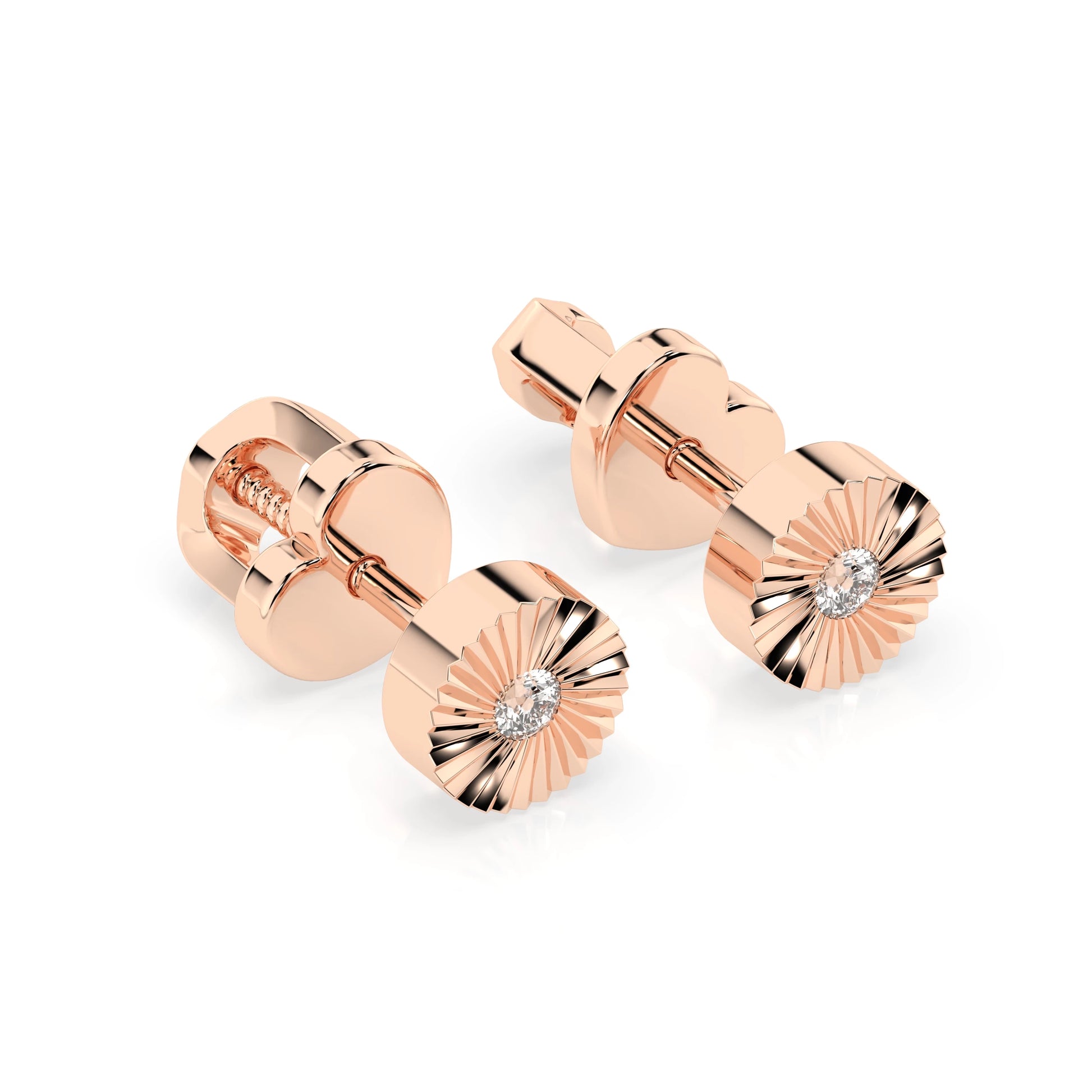 Minimalismus-Ohrringe (Rund), 0.04 ct — 102-10049