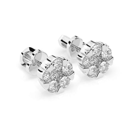 Illusion-Ohrringe (Rund), 0.3 ct — 102-10015/2(3.4)
