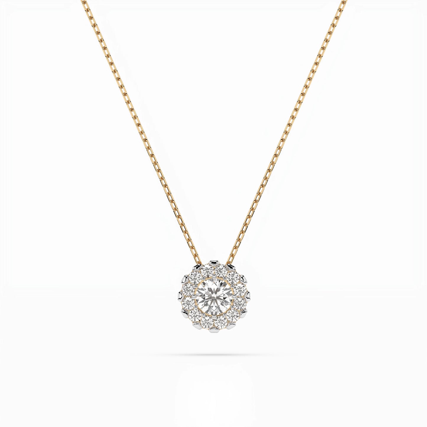 Solitär-Eternity-Halskette (Rund), 0.1 ct — 104-10044(3.0)
