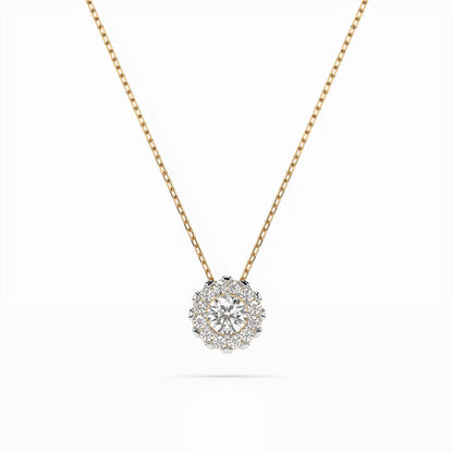 Solitär-Eternity-Halskette (Rund), 0.1 ct — 104-10044(3.0)