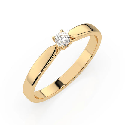 Solitär-Ring (Rund), 0.08 ct — 101-10046(2.7)