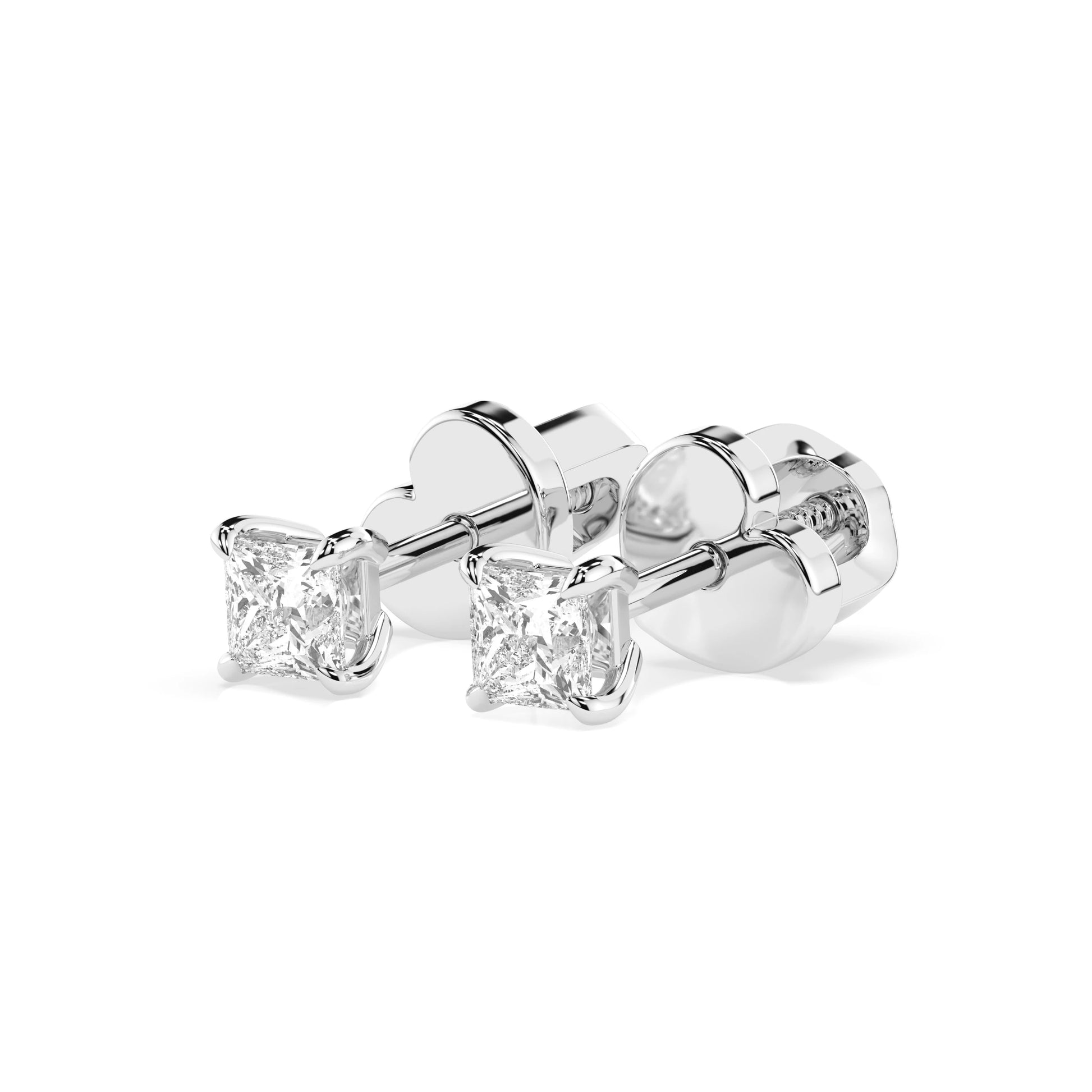 Solitär-Schmetterling-Ohrringe (Prinzess), 0.2 ct — 102-10113(2.5)PR