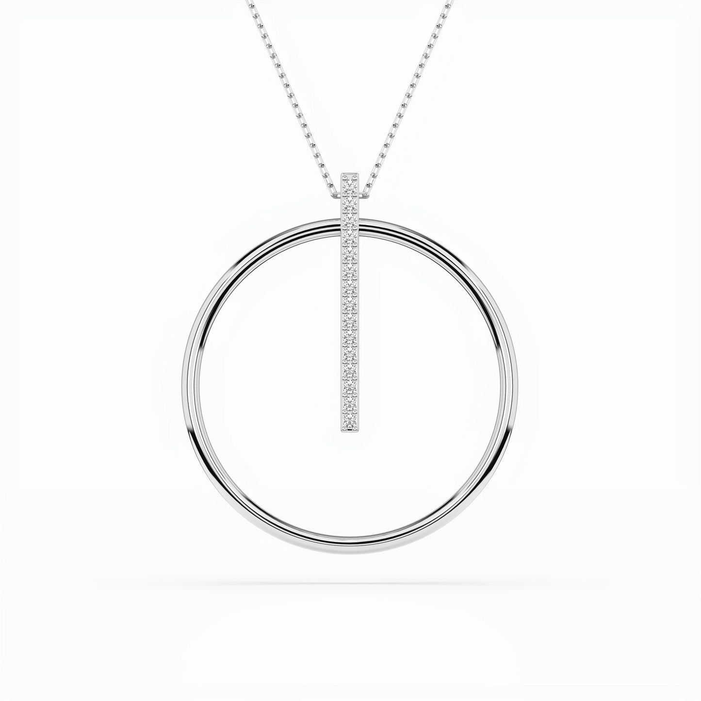 Minimalismus-Halskette (Rund), 0.09 ct — 104-10047