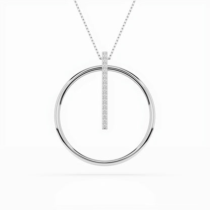 Minimalismus-Halskette (Rund), 0.09 ct — 104-10047