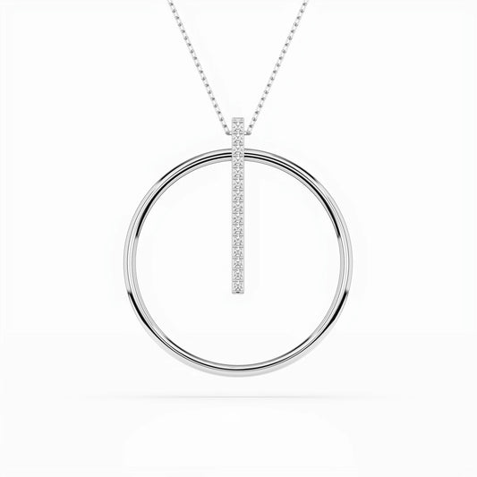 Minimalismus-Halskette (Rund), 0.09 ct — 104-10047
