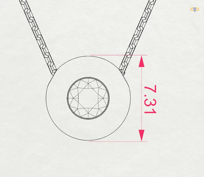 Solitär-Halskette (Rund), 0.25 ct — 104-10007(4.0)