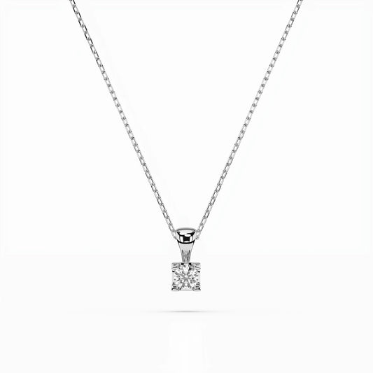 Solitär-Halskette (Rund), 0.15 ct — 104-10013(3.4)