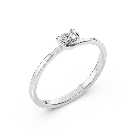 Solitär-Ring (Rund), 0.2 ct — 101-10016(3.7)